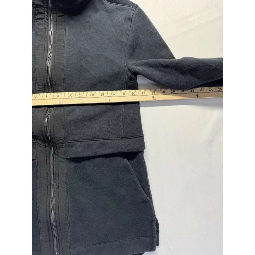 Lululemon Light As Warmth Jacket Women 4 Black Fleece Lined Relaxed Fit Full Zip